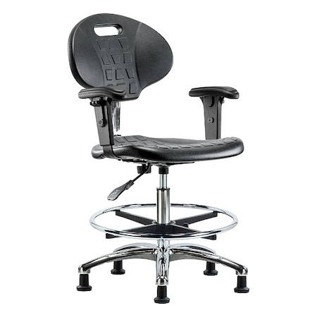 ESD Task Chair, Adjustable Arms, 19-1/2