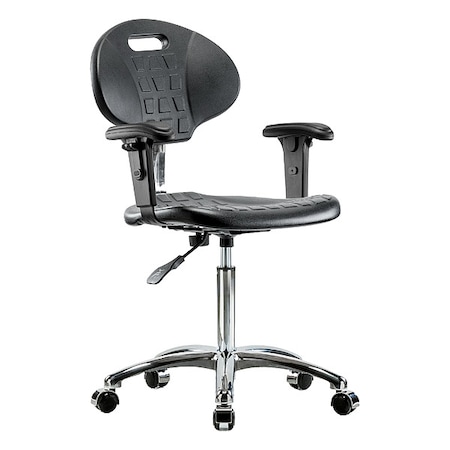 ESD Task Chair, Adjustable Arms, 19-1/2