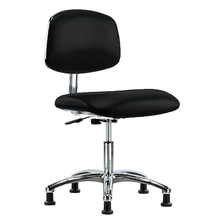 Ergonomic Chair, Vinyl (Antibacterial), Black, 18-1/2