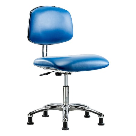 Ergonomic Chair, Vinyl (Antibacterial), Blue, 18-1/2