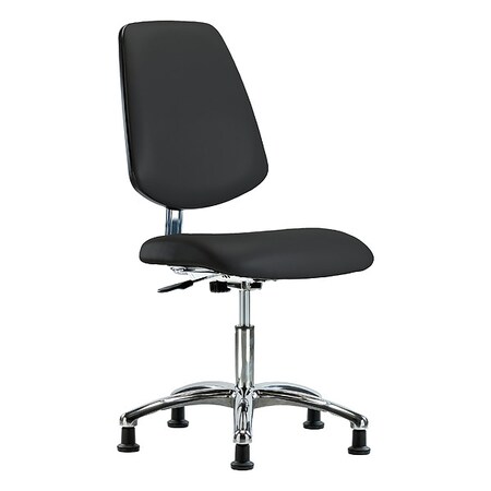 ESD Task Chair, Vinyl (Antibacterial), Black, 18-1/2