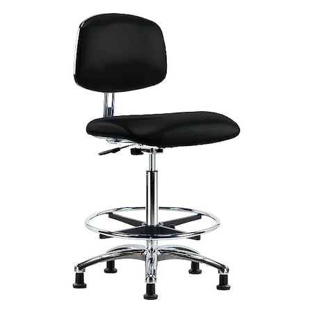 Ergonomic Chair, Vinyl (Antibacterial), Black, 25-3/4