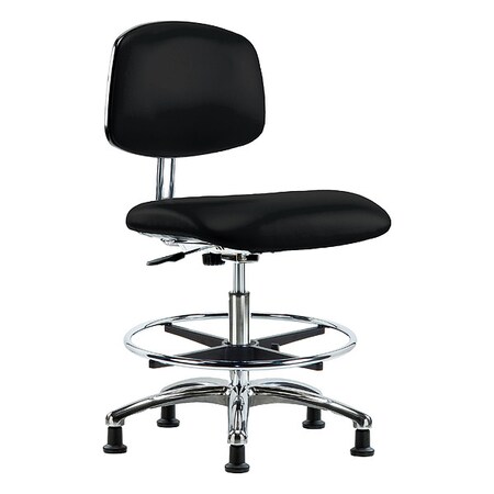 Ergonomic Chair, Vinyl (Antibacterial), Black, 21-1/2