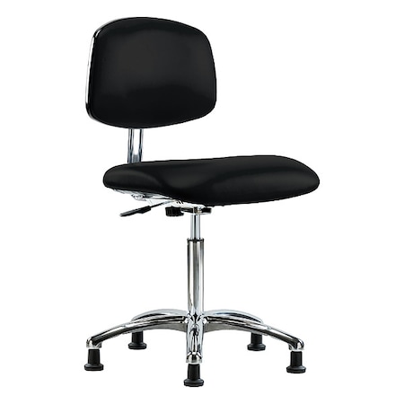 Ergonomic Chair, Vinyl (Antibacterial), Black, 21-1/2