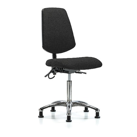 ESD Task Chair, Fabric, Black, 21-1/2 in to 29 in Seat Height, No Arms Arms, Non-Marring Glides MPN:BR-ESD-FMBCH-MB-CR-T0-A0-NF-EG-ESDBLK