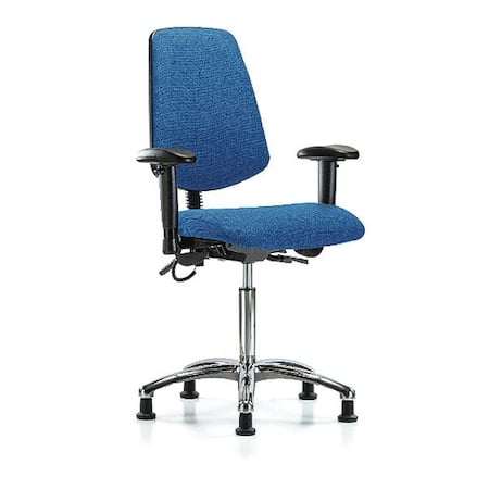ESD Task Chair, Fabric, Blue, 21-1/2 in to 29 in Seat Height, 6-Way Adjustable Arms MPN:BR-ESD-FMBCH-MB-CR-T0-A1-NF-EG-ESDBLU