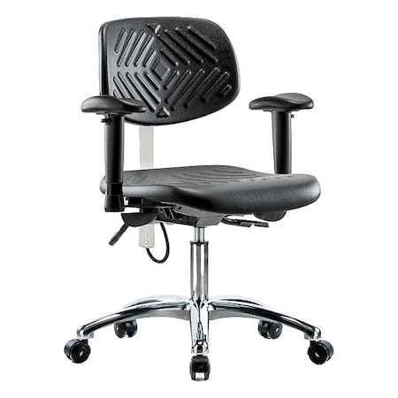Ergonomic Chair, Adjustable Arms, 17-1/2
