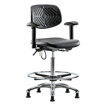 ESD Task Chair, Adjustable Arms, 24-1/2