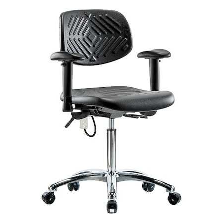 ESD Task Chair, Adjustable Arms, 20-1/2