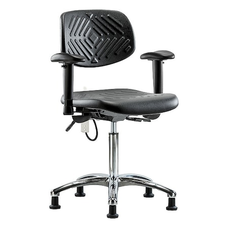 Ergonomic Chair, Adjustable Arms, 20-1/2