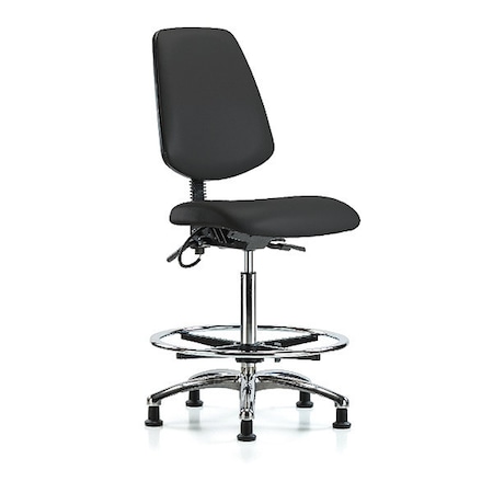 ESD Task Chair, Vinyl (Antibacterial), Black, 26-1/4 in to 36 in Seat Height, No Arms Arms MPN:BR-ESD-VHBCH-MB-CR-T0-A0-CF-EG-ESDBLK