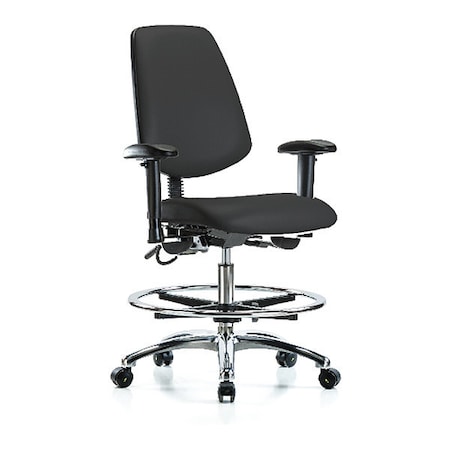 ESD Task Chair, Adjustable Arms, 21-1/2