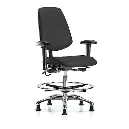 ESD Task Chair, Adjustable Arms, 21-1/2