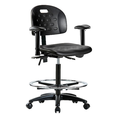 ESD Task Chair, Adjustable Arms, 24-1/4