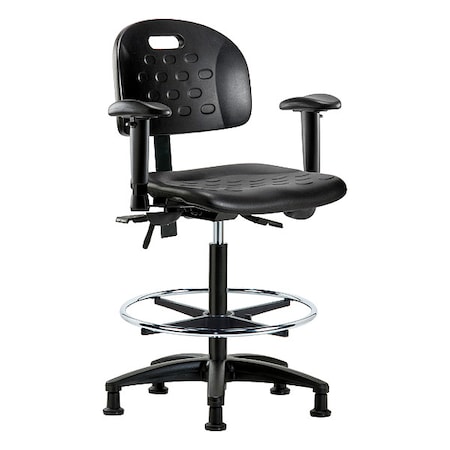 ESD Task Chair, Adjustable Arms, 24-1/4
