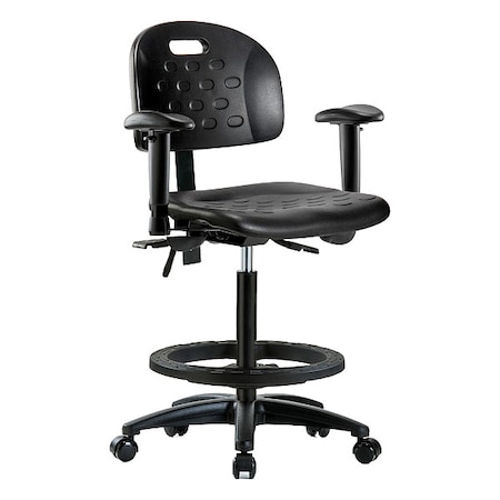 ESD Task Chair, Adjustable Arms, 24-1/4