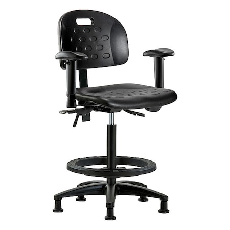 ESD Task Chair, Adjustable Arms, 24-1/4