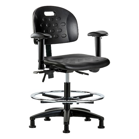 ESD Task Chair, Adjustable Arms, 19-3/4