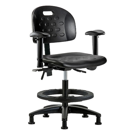 ESD Task Chair, Adjustable Arms, 19-3/4
