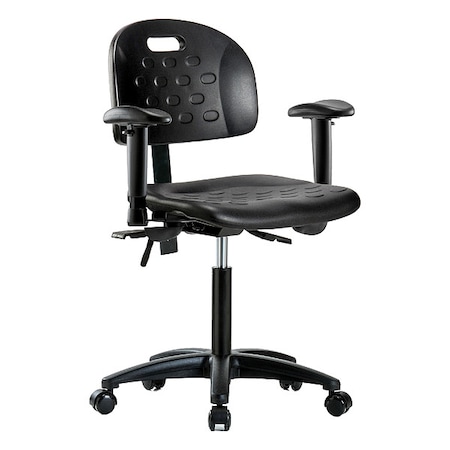 ESD Task Chair, Adjustable Arms, 19-3/4