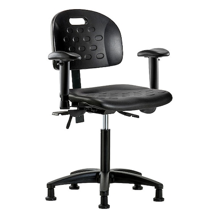 ESD Task Chair, Adjustable Arms, 19-3/4