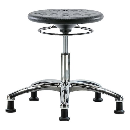 Cleanroom Stool, Polyurethane, Black, 16 in to 21 in Seat Height MPN:CLR-IPDHSO-CR-RG-BLK