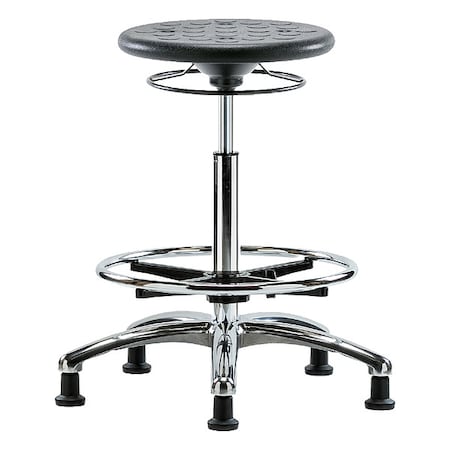 Cleanroom Stool, Polyurethane, Black, 23 1/2 in to 33 1/2 in Seat Height MPN:CLR-IPHBSO-CR-CF-RG-BLK