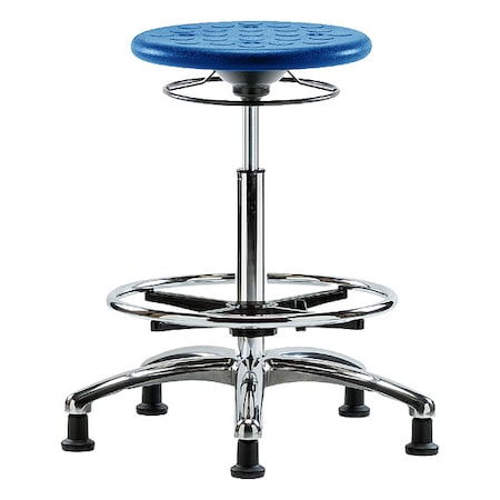 Cleanroom Stool, Polyurethane, Blue, 23 1/2 in to 33 1/2 in Seat Height MPN:CLR-IPHBSO-CR-CF-RG-BLU