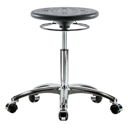 Stool, Polyurethane, Black, 19 1/4 in to 27 in Seat Height MPN:CLR-IPMBSO-CR-NF-CC-BLK