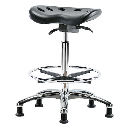 Tractor Stool, Polyurethane, Black, 23 in to 33 1/2 in Seat Height MPN:ESD-PTHBST-CR-CF-EG