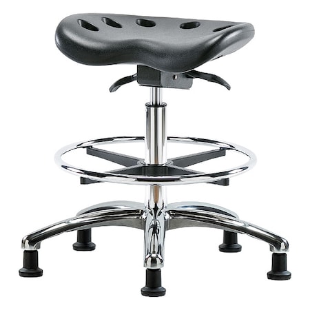Tractor Stool, Polyurethane, Black, 20 in to 28 in Seat Height MPN:ESD-PTMBSO-CR-CF-EG