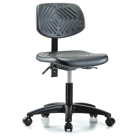 Cleanroom Chair, Polyurethane, Black, 17 in to 22 in Seat Height MPN:GRPDHCH-RG-RC