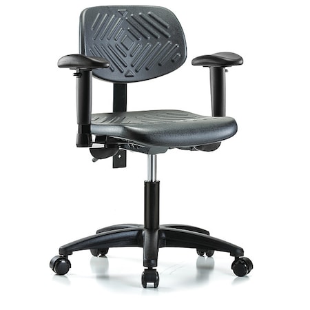 Cleanroom Chair, Polyurethane, Black, 17 in to 22 in Seat Height MPN:GRPDHCH-RG-RCA1