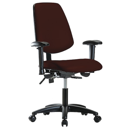 Cleanroom Chair, Vinyl, Burgundy, 19 in to 24 in Seat Height MPN:GRVDHCH-MB-RG-RC-8569A1