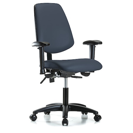 Cleanroom Chair, Vinyl, Navy, 19 in to 24 in Seat Height MPN:GRVDHCH-MB-RG-RC-8582A1