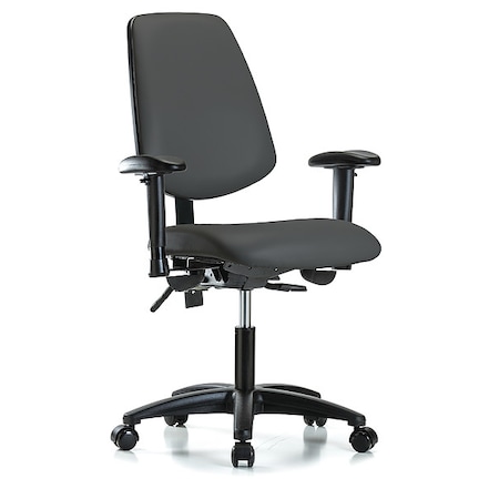 Cleanroom Chair, Vinyl, Gray, 19 in to 24 in Seat Height MPN:GRVDHCH-MB-RG-RC-8605A1
