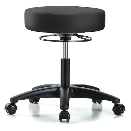 ESD Cleanroom Stool, Vinyl, Black, 18 in to 23 in Seat Height MPN:GRVDHSO-RG-RC-8540