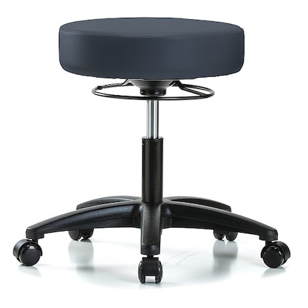 ESD Cleanroom Stool, Vinyl, Navy, 18 in to 23 in Seat Height MPN:GRVDHSO-RG-RC-8582
