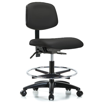 Cleanroom Chair, Vinyl, Black, 22 in to 29 in Seat Height MPN:GRVMBCH-RG-CF-RC-8540