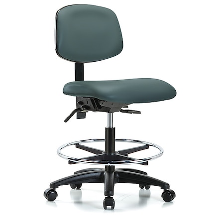 Cleanroom Chair, Vinyl, Blue, 22 in to 29 in Seat Height MPN:GRVMBCH-RG-CF-RC-8546