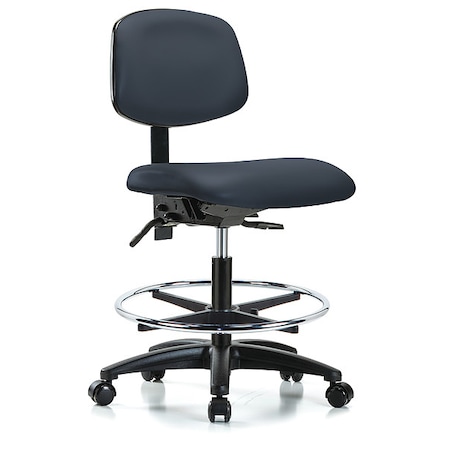 Cleanroom Chair, Vinyl, Navy, 22 in to 29 in Seat Height MPN:GRVMBCH-RG-CF-RC-8582