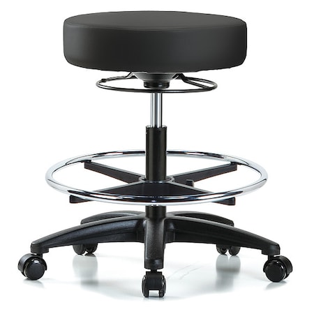 ESD Cleanroom Stool, Vinyl, Black, 20 1/2 in to 28 in Seat Height MPN:GRVMBSO-RG-CF-RC-8540