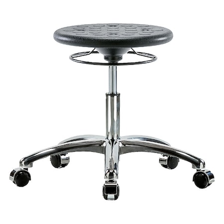 Stool, Polyurethane, Black, 16 1/4 in to 21 1/2 in Seat Height MPN:IPDHSO-CR-CC-BLK