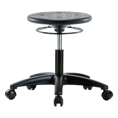 Stool, Polyurethane, Black, 15 1/2 in to 20 1/2 in Seat Height MPN:IPDHSO-RG-RC-BLK