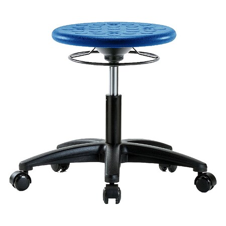 Stool, Polyurethane, Blue, 15 1/2 in to 20 1/2 in Seat Height MPN:IPDHSO-RG-RC-BLU