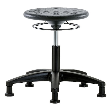 Stool, Polyurethane, Black, 15 1/2 in to 20 1/2 in Seat Height MPN:IPDHSO-RG-RG-BLK