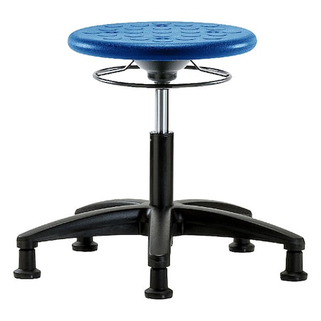 Stool, Polyurethane, Blue, 15 1/2 in to 20 1/2 in Seat Height MPN:IPDHSO-RG-RG-BLU