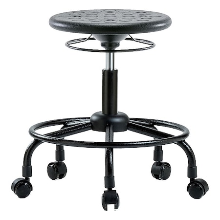 Stool, Polyurethane, Black, 20 in to 25 in Seat Height MPN:IPDHSO-RT-RC-BLK