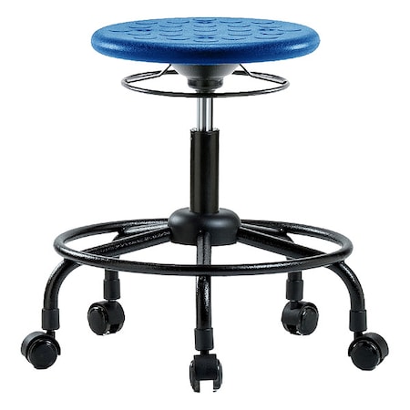 Stool, Polyurethane, Blue, 18 in to 23 in Seat Height MPN:IPDHSO-RT-RC-BLU