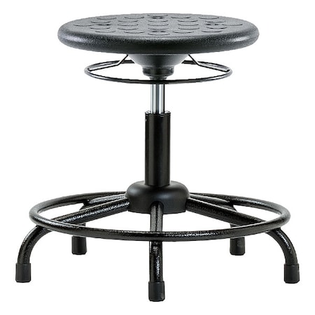 Stool, Polyurethane, Black, 20 in to 25 in Seat Height MPN:IPDHSO-RT-RG-BLK